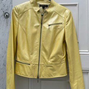 Buttercup 100% Lafayette 148  New York Leather Jacket